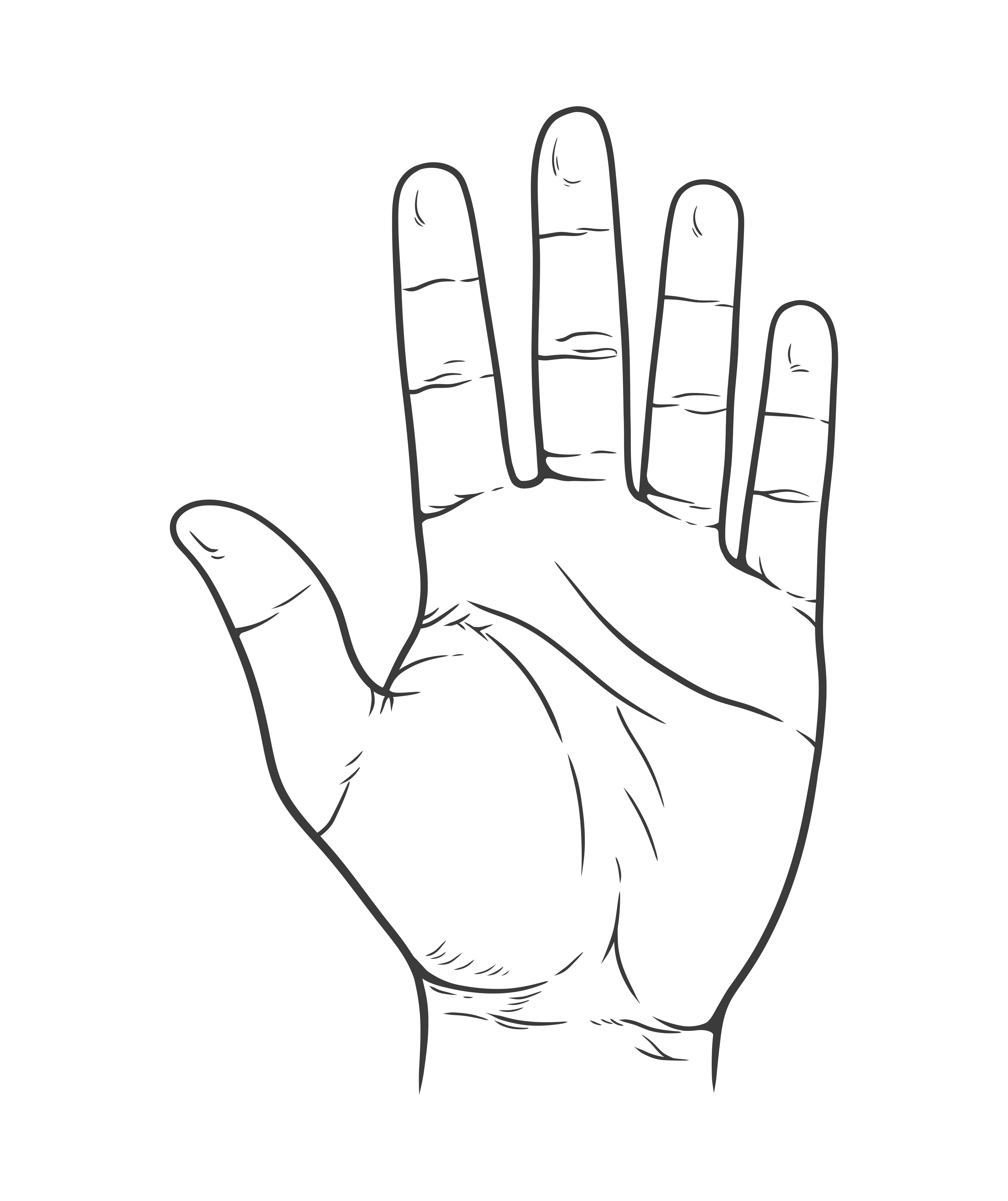 Palm reading hand